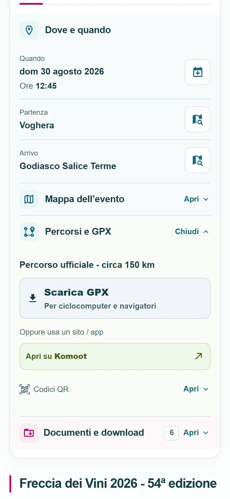 Freccia dei Vini / informazioni e strumenti / Il redesign (IT, 25/09/2026)